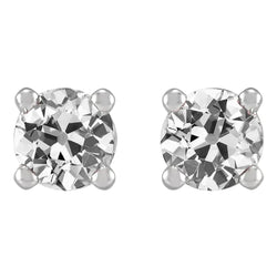 7 Carat Natural Diamond Earrings Gold Studs