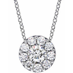 7 Carats Sparkling Round Brilliant Cut Genuine Diamonds Necklace Pendant