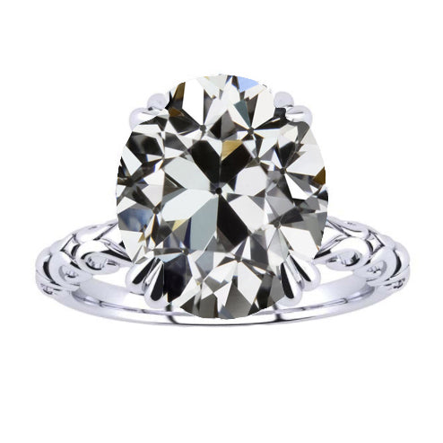 Single Stone Ring 14K White Gold with Fine Diamond – main view