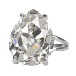 Solitaire Engagement Ring 14K White Gold – Brilliant Diamond Old