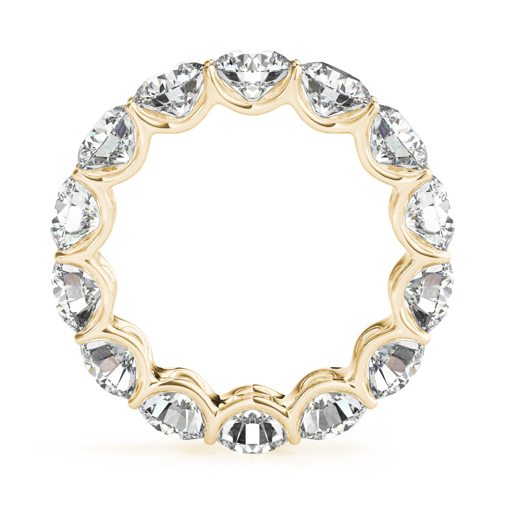 Eternity Band 14K Yellow Gold with Fine Diamond – side view