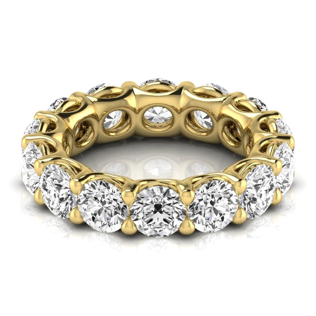 Eternity Band 14K Yellow Gold with Fine Diamond – front view