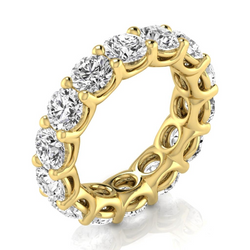 Round Brilliant Fine Diamond Eternity Band – 7 ct in 14K Yellow