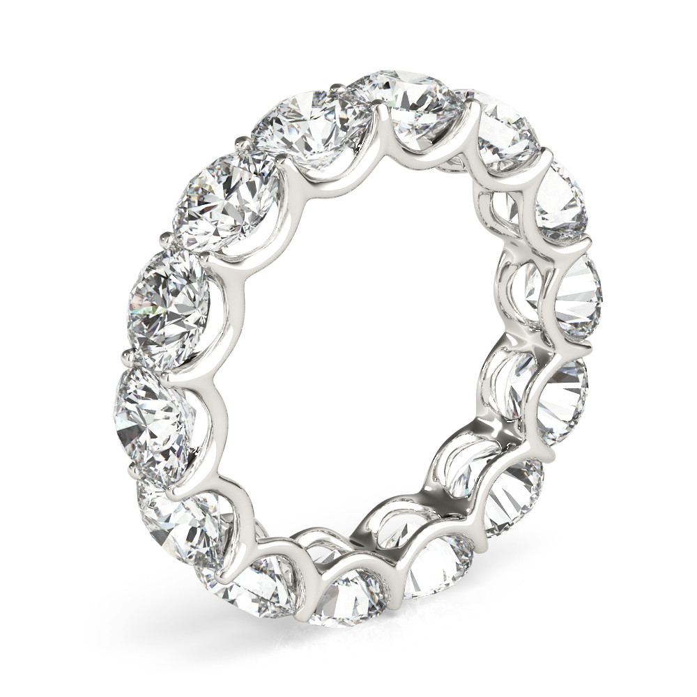 Eternity Band 14K White Gold with Diamond – side view