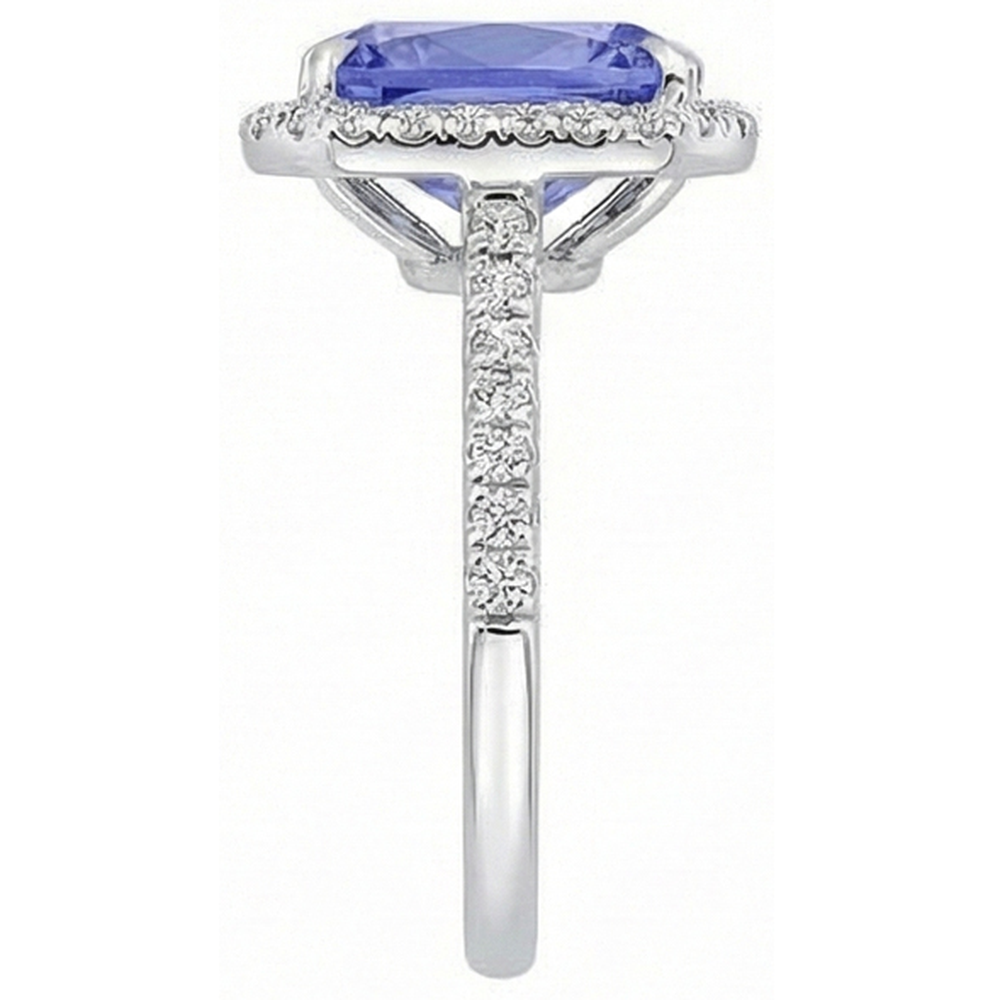 8.80 Ct. Radiant Ceylon Sapphire And Natural Earth Mined Diamond ( Not Lab Grown ) s Engagement Ring