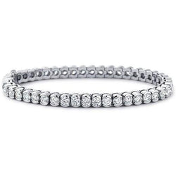 8.10 Ct Round Cut Tennis Bracelet Lab Grown Diamond White Gold