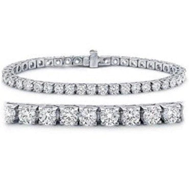 8.40 Carats Round Brilliant Lab Grown Diamonds Tennis Bracelet