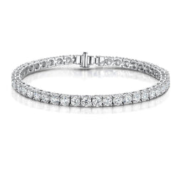 8.40 Ct Sparkling Brilliant Cut Lab Grown Diamond Tennis Bracelet White Gold