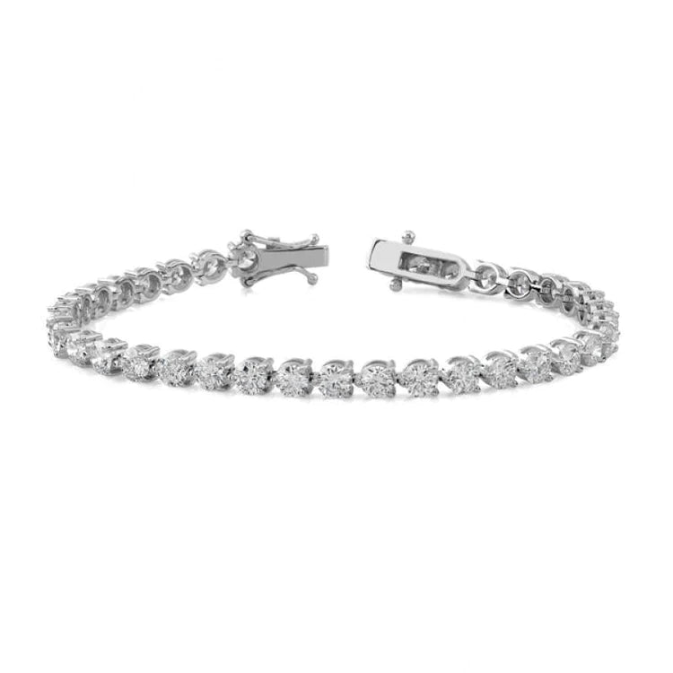 8.50 Ct Jewelry Prong Set Round Genuine Diamond Tennis Bracelet