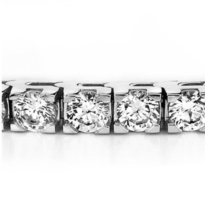 8.60 Carats Round Lab Grown Diamond Basic Tennis Bracelet 14K White Gold- Tennis Bracelet-harrychadent.ca