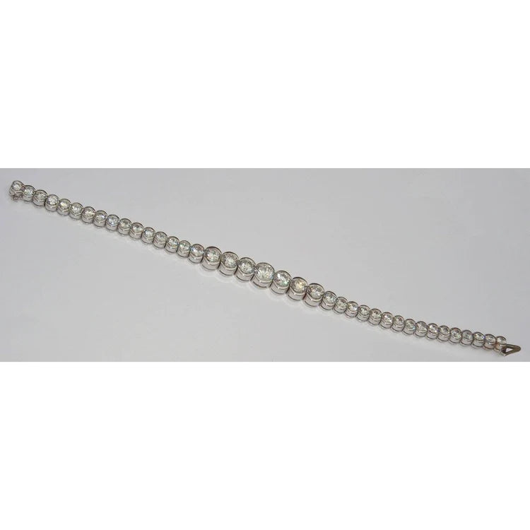 8.80 Carats Natural Diamond Tennis Bracelet 