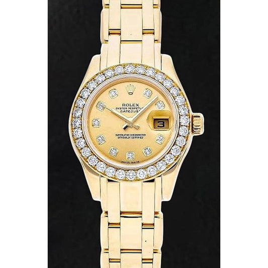 80298 Rolex Pearlmaster 29mm Yellow Gold Ladies Watch