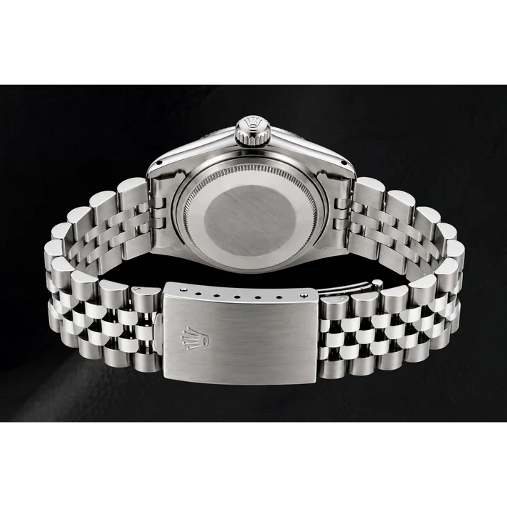 Rolex 16200 Datejust Pink Diamond Dial 36mm Diamond Bezel Stainless Steel Watch