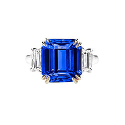 8 Carat Blue Sapphire And Diamond Ring