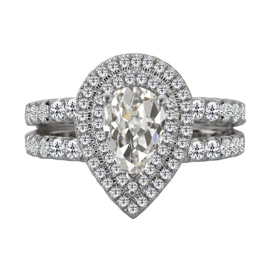 Handcrafted Halo Setting Ring 2 ct – main view