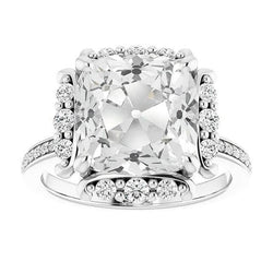 8 Carat Gold Statement Real Natural Earth Mined Diamond Ring