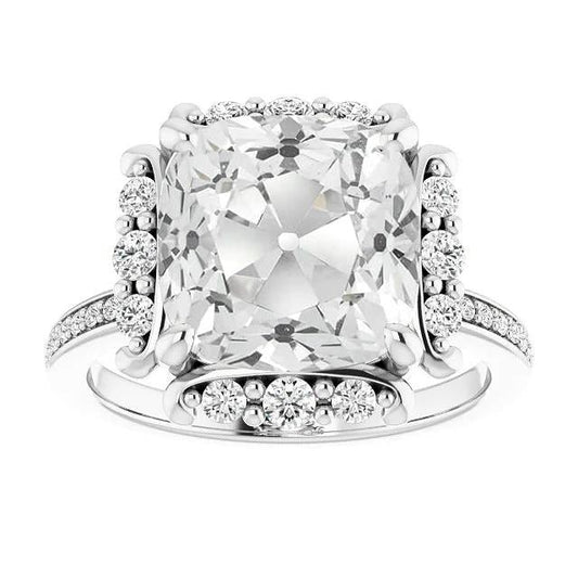 8 Carat Gold Statement Real Diamond Ring - Halo Ring-harrychadent.ca