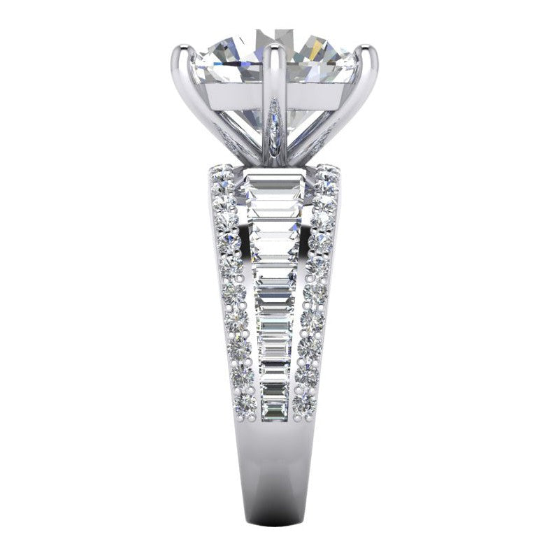 8 Carats Big Round Real Diamond Ring