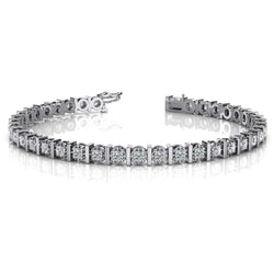 8 Ct Round Cut Prong Illusion Set Genuine Diamonds Tennis Bracelet