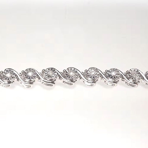 Genuine Fine Diamond Bracelet – side view