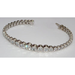 8 Ct. Round Lab Grown Diamond Graduated Tennis Bracelet WG 14K
