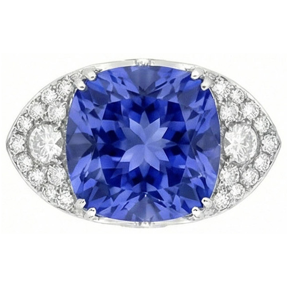 natural round sapphire 9ct ring close up detail