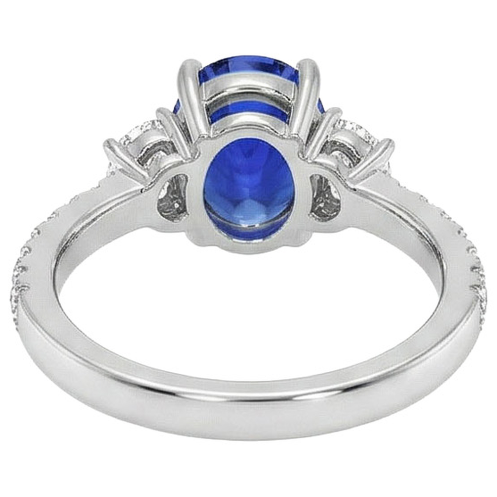 9 Ct Sapphire Ring Natural Earth Mined Diamond ( Not Lab Grown ) Jewelry