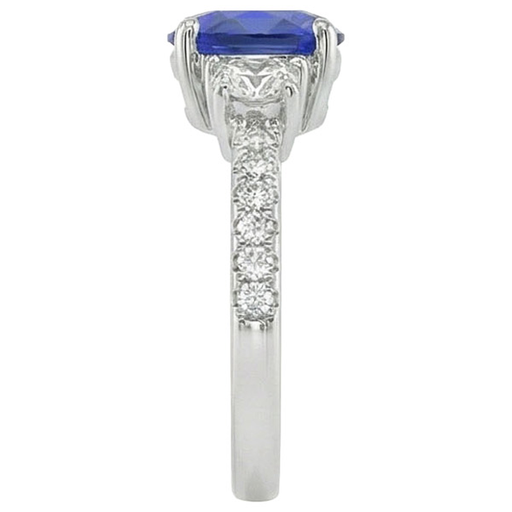 9 Ct Sapphire Ring Natural Earth Mined Diamond ( Not Lab Grown ) Jewelry