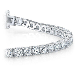 9.50 Carats Genuine Round Diamond Tennis Bracelet White Gold Fine Jewelry