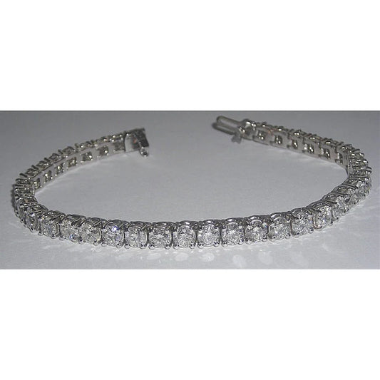 9.50 Carats Lab Grown Diamond Tennis Bracelet Vs Jewelry Solid WG 14K