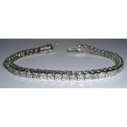 9.60 Carat Lab Grown Diamonds Tennis Bracelet Bezel Set Jewelry