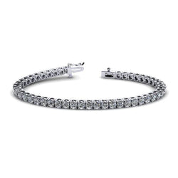 9.60 Carats Women Natural Diamonds Tennis Bracelet White Gold