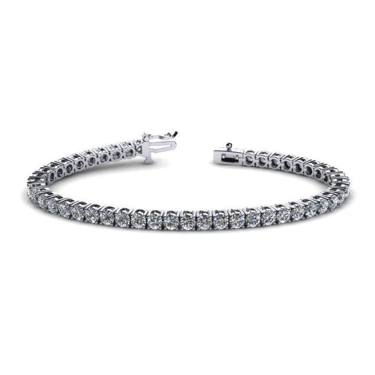 9.60 Carats Women Lab Grown Diamond Tennis Bracelet White Gold