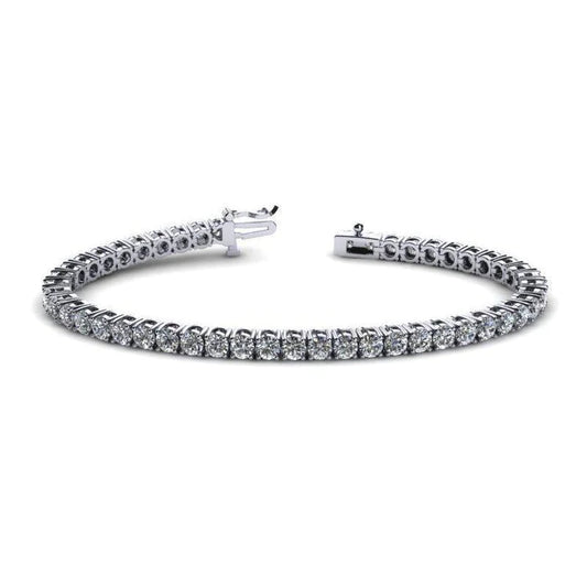 9.60 Carats Women Lab Grown Diamond Tennis Bracelet White Gold