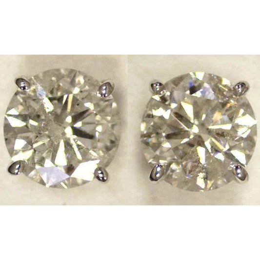 9 Carat Real Diamond Studs Womens Earrings