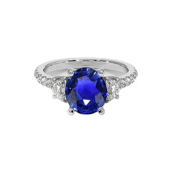9 Ct Sapphire Ring Natural Earth Mined Diamond Jewelry