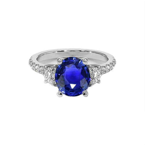 9 Ct Sapphire Ring Diamond Jewelry