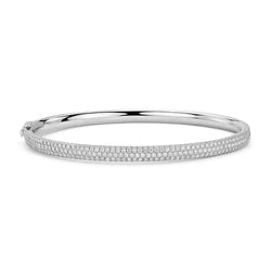 9 Ct Small Women Bangle Round Cut Real Diamonds