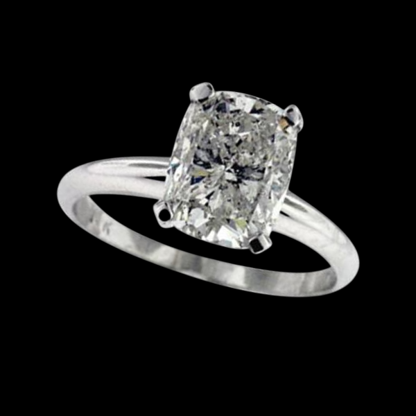 2 Carat Simple Cushion Natural Real Diamond ( Not Lab Grown ) Ring