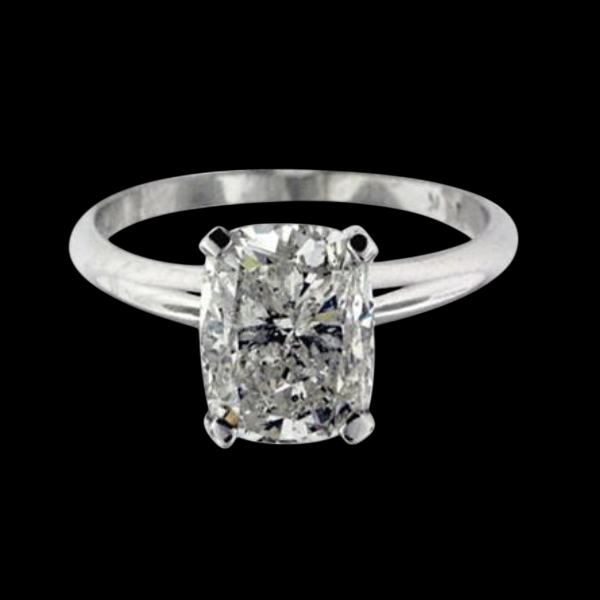 2 Carat Simple Cushion Natural Real Diamond ( Not Lab Grown ) Ring