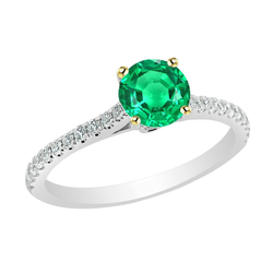 Anniversary Ring Fine Emerald Precious Stone Ring 2 ct – 14
