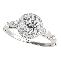 Anniversary Halo Ring Round Old Miner Natural Diamonds Jewelry 4.25 Carats