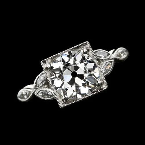 Anniversary Ring Marquise & Round Old Miner Real Diamonds 2.50 Carats