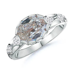 Anniversary Ring Ovalish Old Miner Natural Diamond 2.50 Carats Jewelry