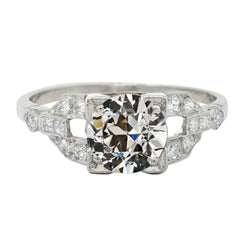 Anniversary Ring Round Old Mine Cut Real Natural Earth Mined Diamond Split Shank 4.75 Carats
