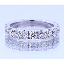 Anniversary Band Round Lab Grown Diamond White Gold Jewelry 3.50 Carats
