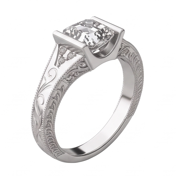 Antique Style 2.25 Ct Bezel Set Real Natural Earth Mined Diamond ( Not Lab Grown ) Anniversary R...
