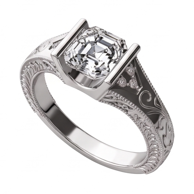 Antique Style 2.25 Ct Bezel Set Real Natural Earth Mined Diamond ( Not Lab Grown ) Anniversary R...
