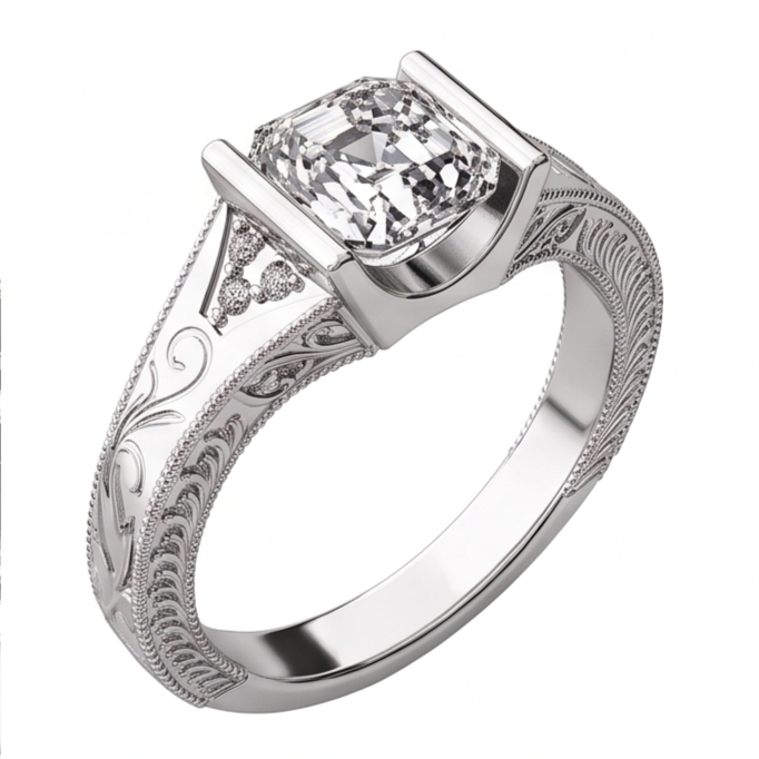 Antique Style 2.25 Ct Bezel Set Real Natural Earth Mined Diamond ( Not Lab Grown ) Anniversary R...