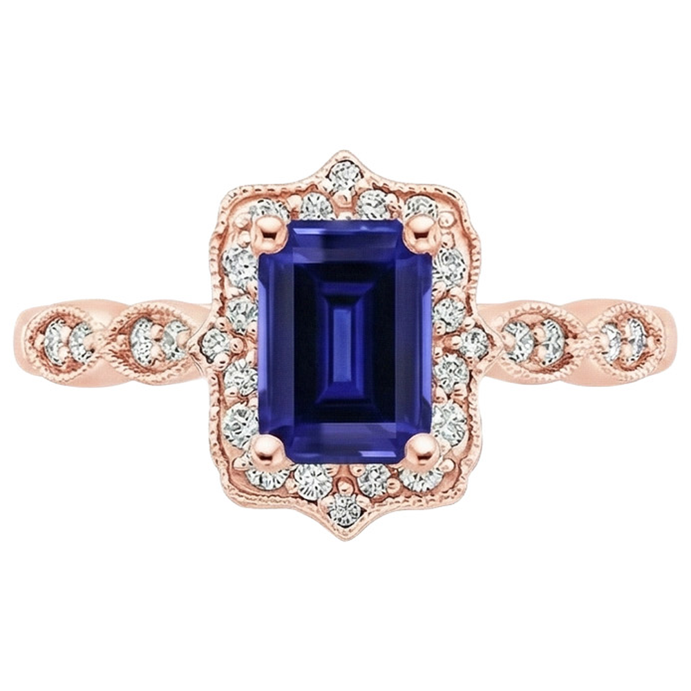 natural emerald sapphire 3ct ring side angle